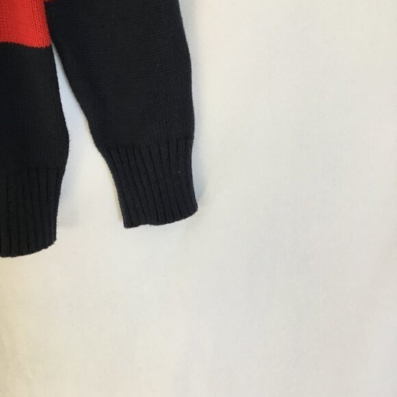 Tommy Hilfiger Quarter Zip Sweater Mock Neck Striped Cotton Women's Size Medium - Picture 9 of 11